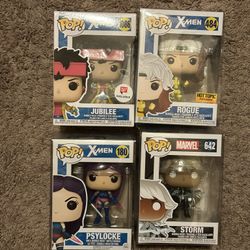 X-men Female Funko Lot Storm Rogue, Jubilee, Psylocke 