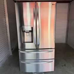 LG Door French Door Smart Refrigerator with Smart Cooling System - Stainless steel