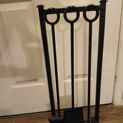 Fire Place Stoker Kit With Rack Simple Modern Design 