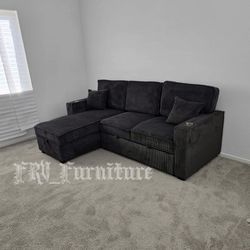 New Black Sofa 