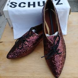 NEW SCHUTZ MADE IN BRAZIL BRONZE FLATS WOMEN'S 7 