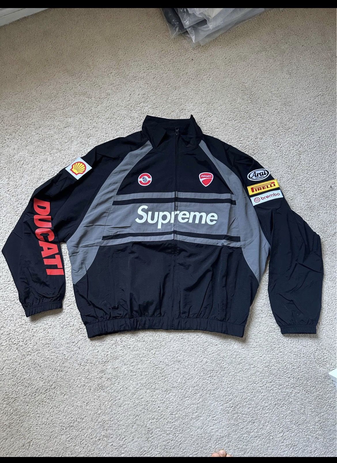 Supreme X Ducati Black full Tracksuit top and bottom -Medium
