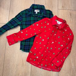 Boys size 5t Button-Up Shirts Lot of 2