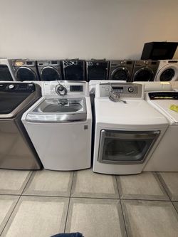 LG top load washer and gas dryer set