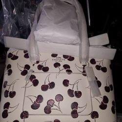 Coach Bag White With Cherries 