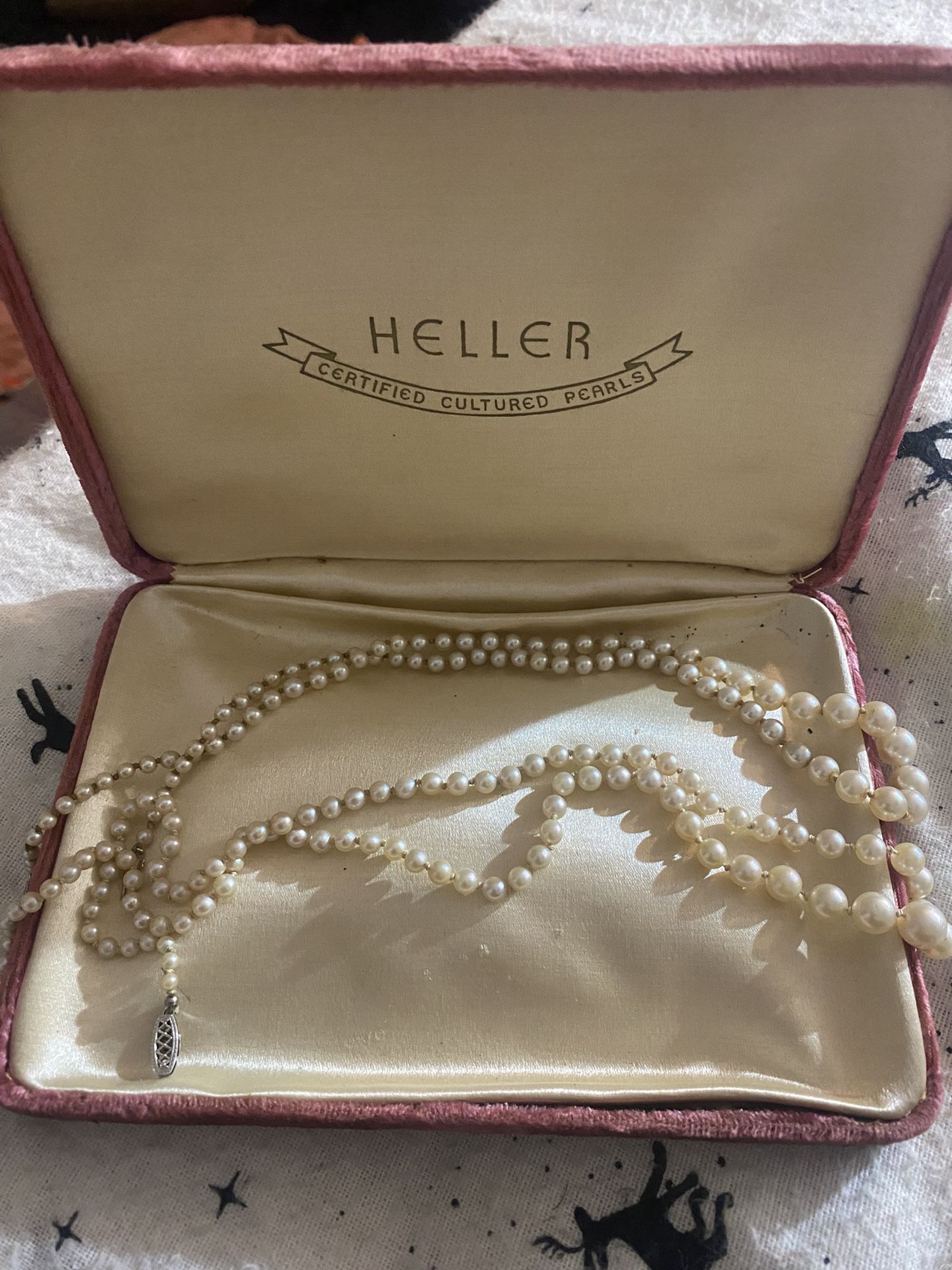2 Separate Pearl Necklaces With Box For It