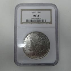 1885-O Morgan Silver Dollar S$1 - NGS MS63 Certified