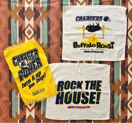 NFL Vintage Y2K San Diego Chargers Rally Towels Lot of 3