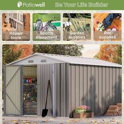 8x10 FT Outdoor Storage Shed,