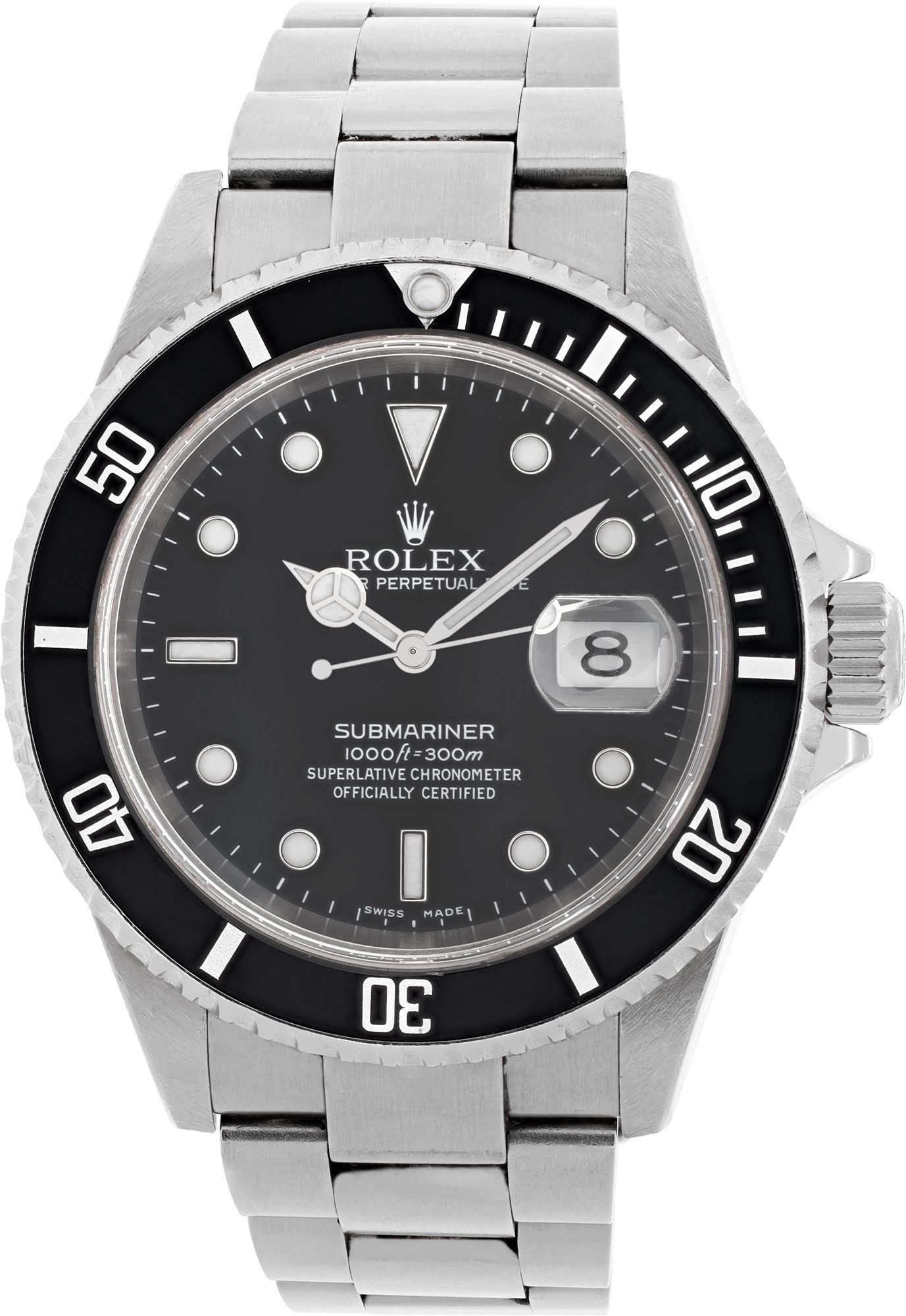Rolex Submariner 16610 Stainless Steel Black dial 40mm Automatic watch