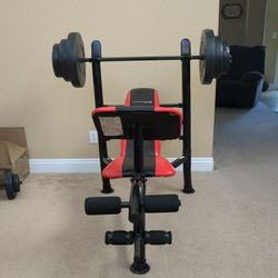 Bench Press With Bar & Weights