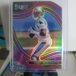 Panthers Teddy Bridgewater Die-Cut Refractor Card
