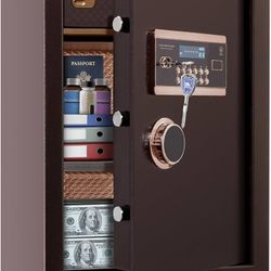 TIGERKING Large Safe Box Burglary, 3.47 Cuft Digital Security Home Safe with Key Lock Double Safety Lock Box and Password Safes for Home Office Antiqu