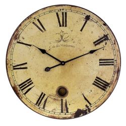 Large Wall Clock with Pendulum

