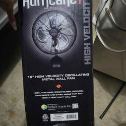 Hurricane Pro High Velocity Oscillating Wall Mount Fan