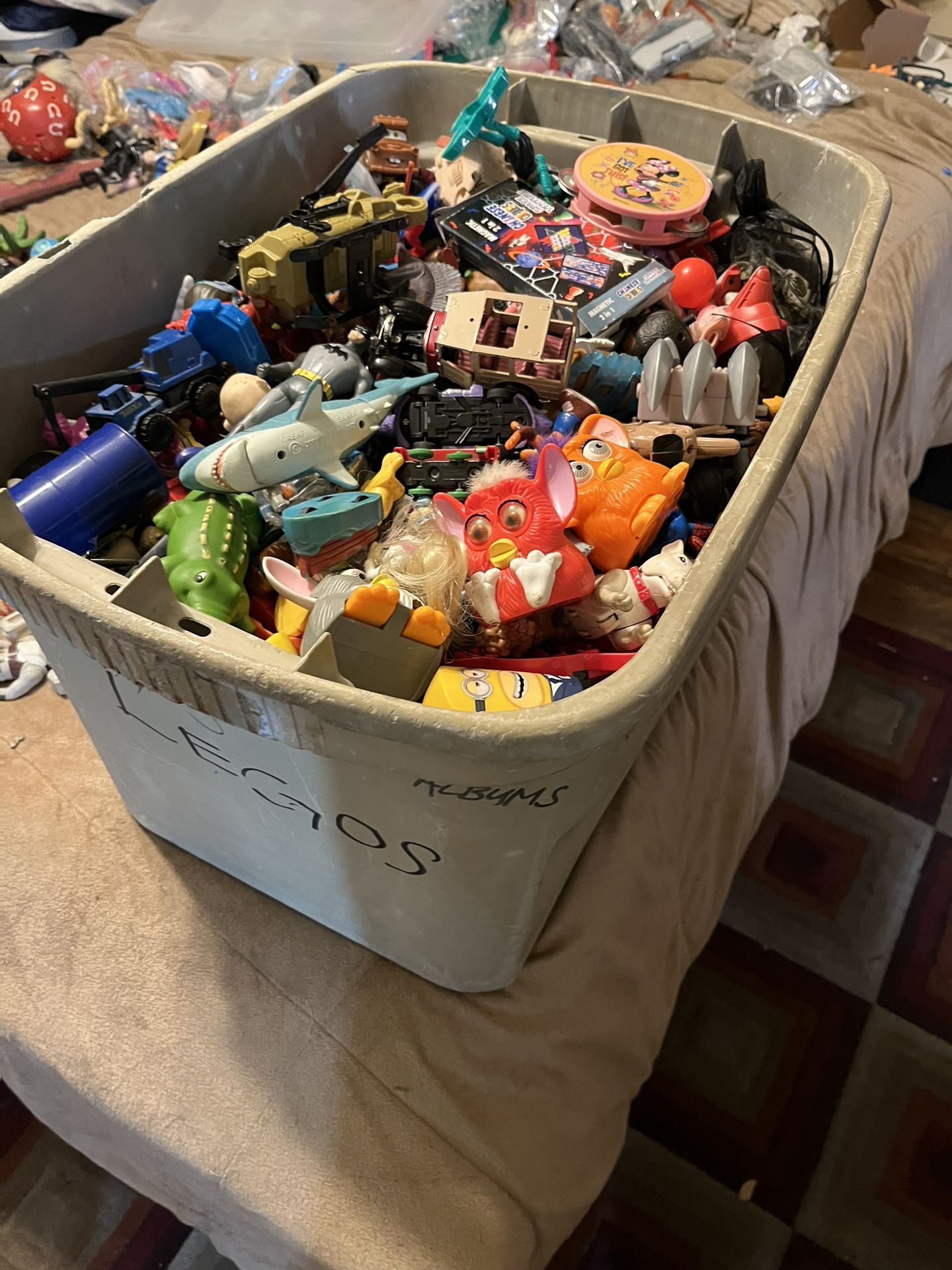 Huge Vintage Toy Bin – Early 80s, 90s & 2000s – Only $1 Each! Description: Dive into nostalgia with a massive lot of vintage toys spanning the