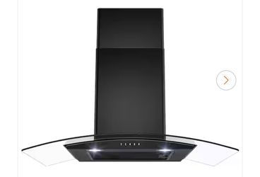 30” Black Wall Mount Range Hood