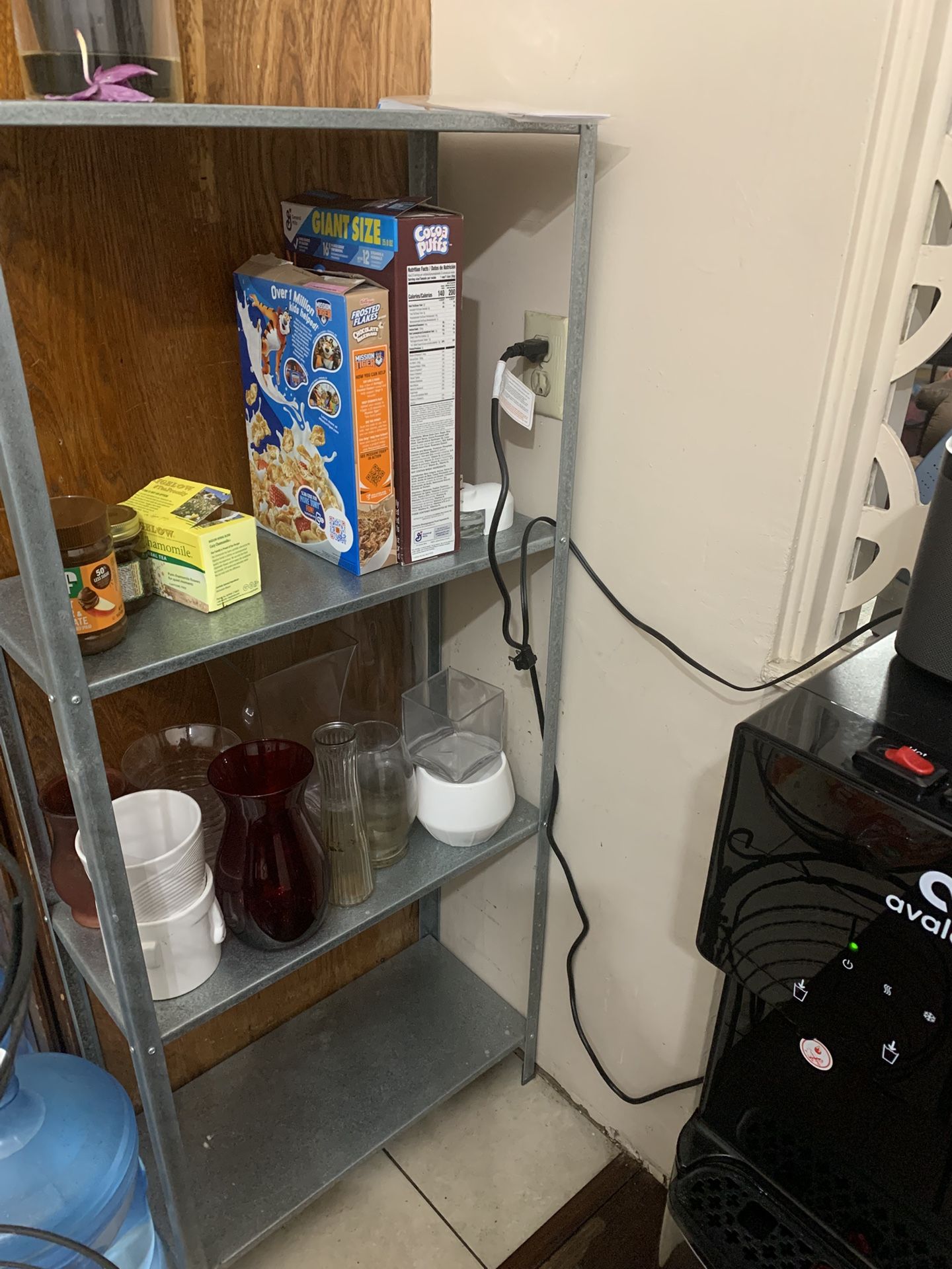 metal shelves