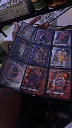 NBA Prizm Basketball Card Lot Binder Page