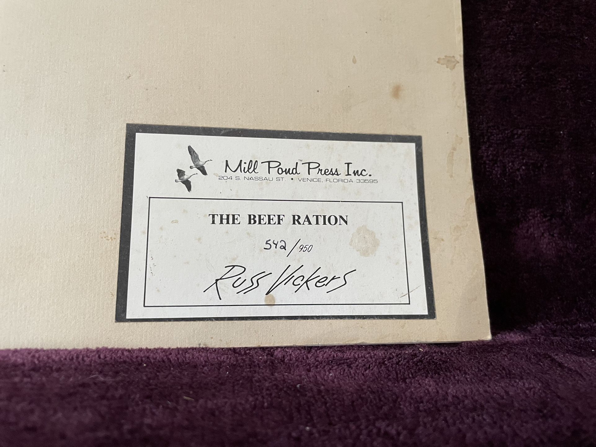 The Beef Ration By Russ Vickers