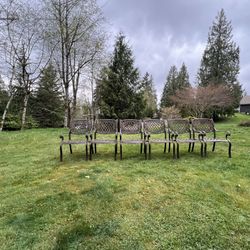 Metal Chairs Light Weight 6 Each 