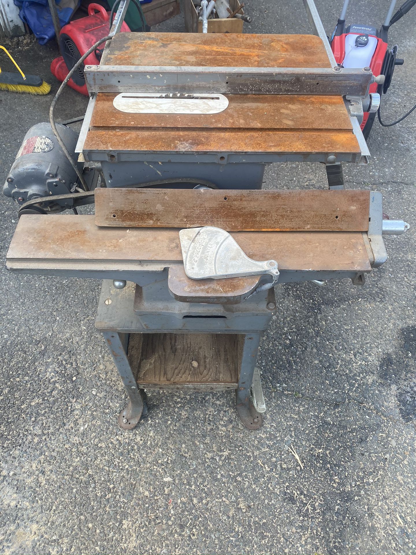 Table saw, plainer with accessories