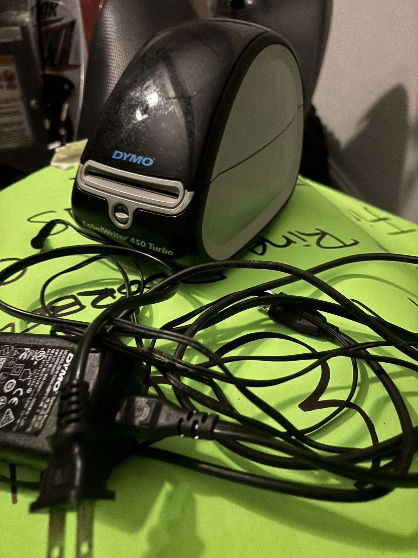 DYMO LabelWriter 450 Turbo Thermal Label Printer with Power Adapter & USB Cable