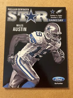 π DALLAS COWBOYS 2012 MILES AUSTIN GAMEDAY PROGRAM β VINTAGE COWBOYS MEMORABILIA