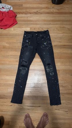 purple jeans