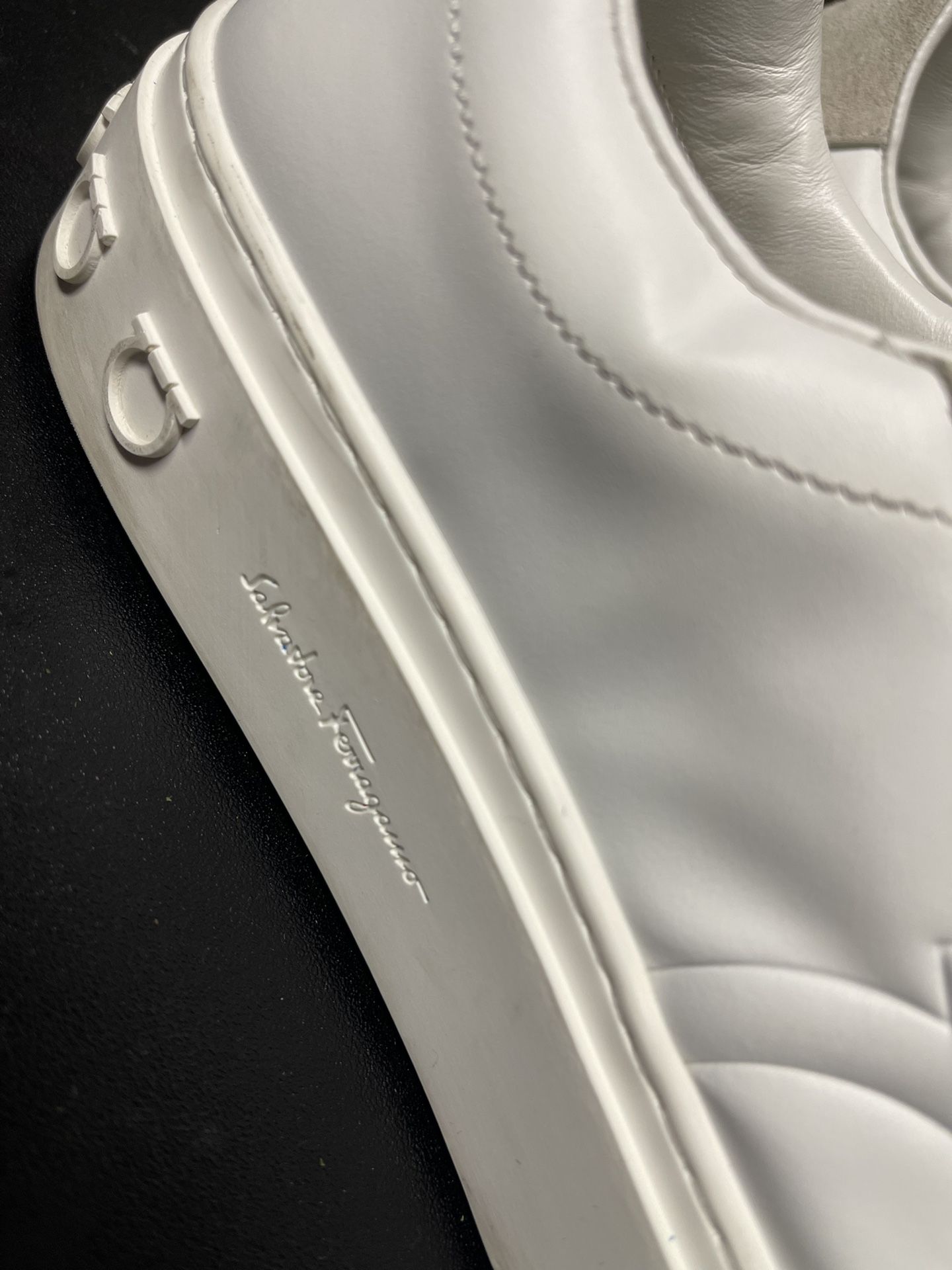 Salvatore Ferragamo Men's Borg Gancini Leather & Suede Sneakers
