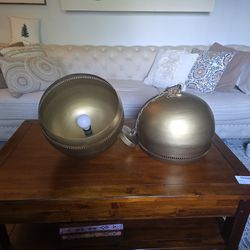 Vintage Hanging Globe Light Brushed Brass  Bought From KIRKLANDS 