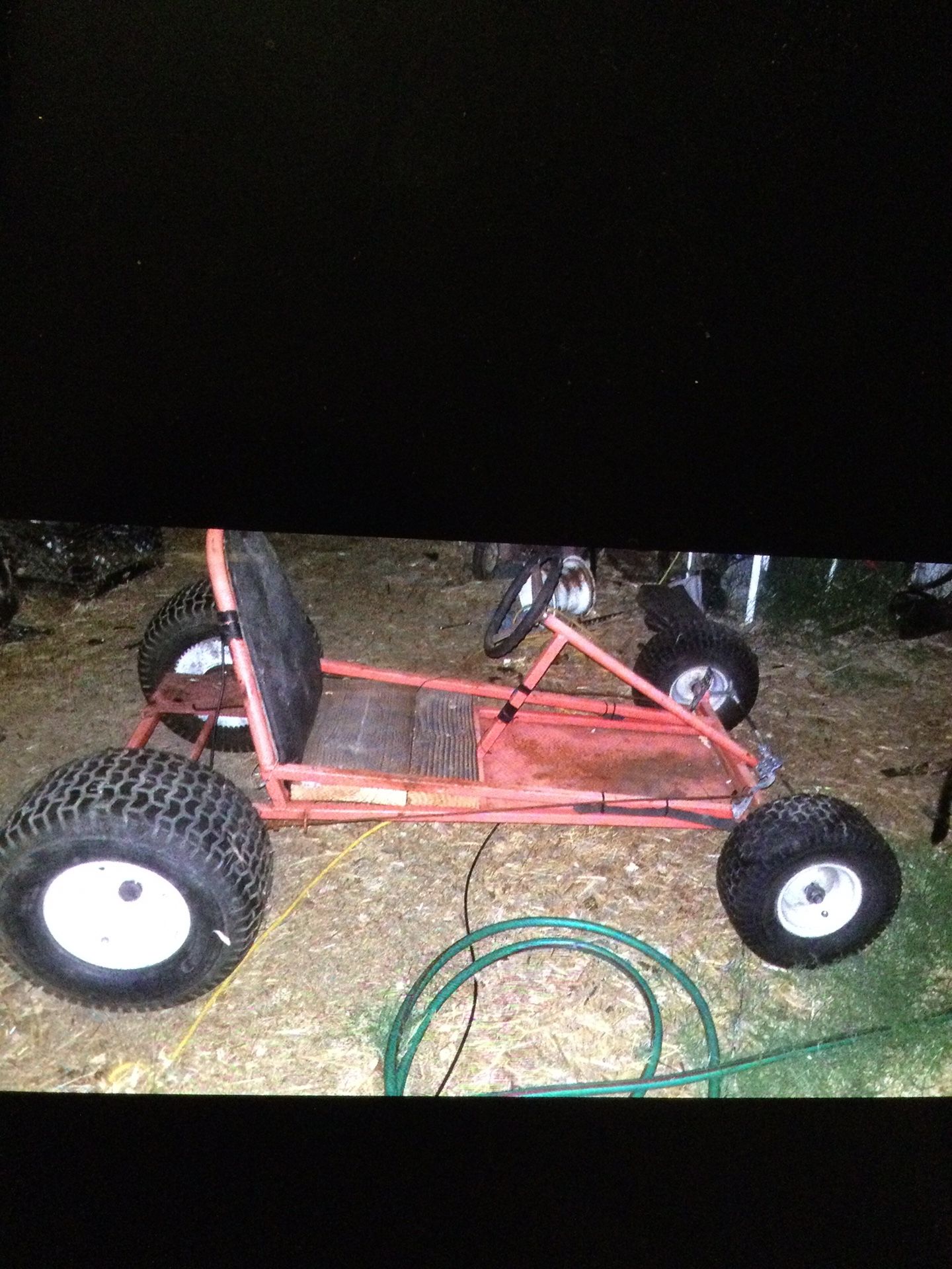 Very Nice Roller Go Cart Has Big Wheels Brakes  And # 40 Sprocket On The Frame