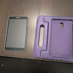 Samsung Tab 8.7 Inch With Purple Case Protector 