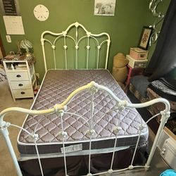 Lightly Used Full Bed frame, Mattress And Box Springs