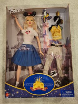 Disneyland 50th Anniversary Barbie Doll "Then And Now"