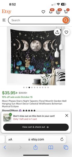 New In Bag  Moon Phases Wall Hanging 