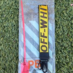Off White Keychain Classic Yellow Brand New 