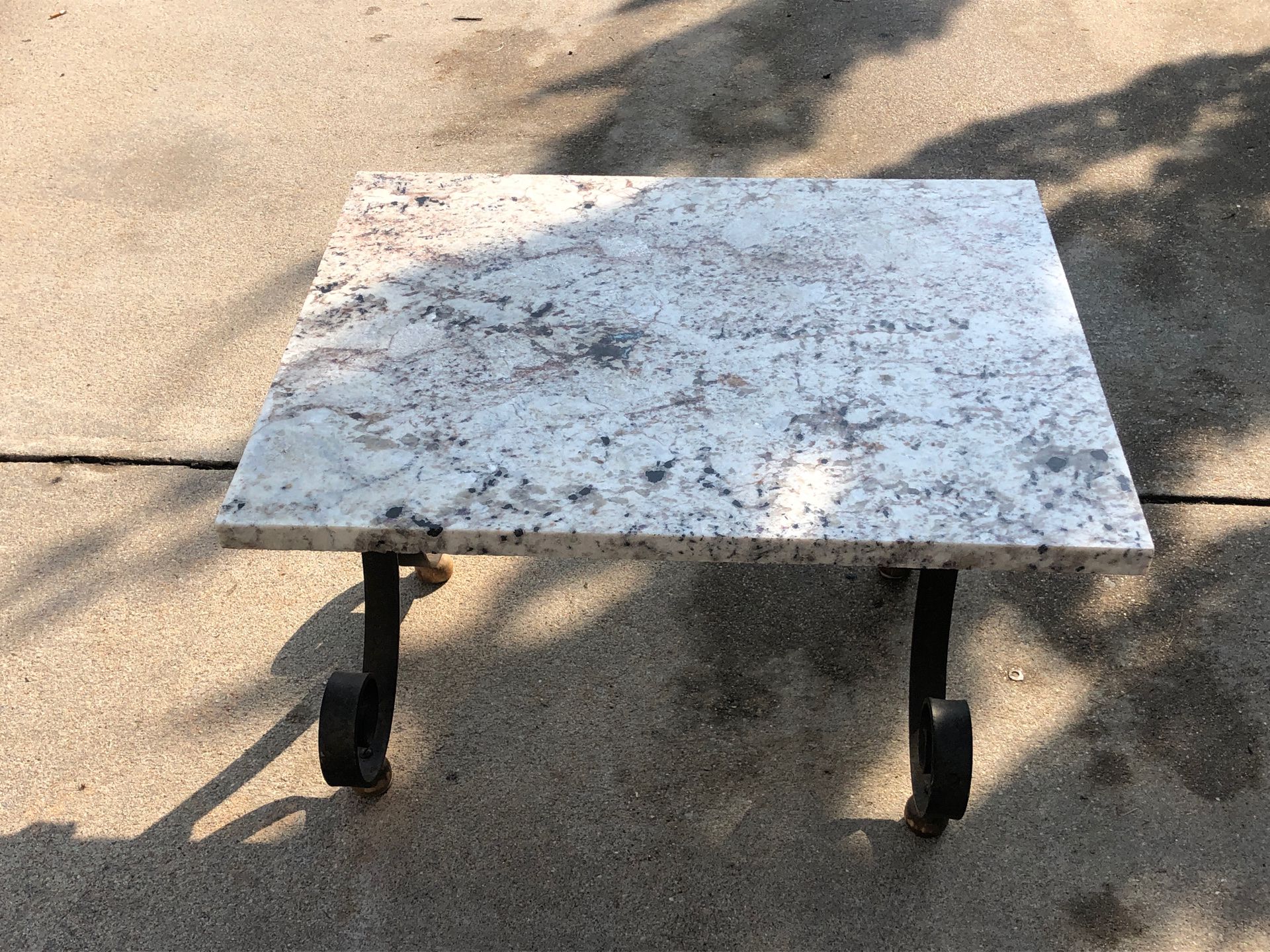 Outdoor marble coffee table