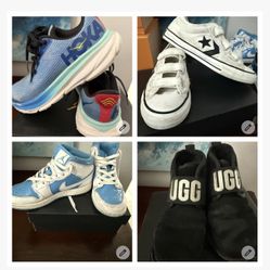 Kids Shoes  Converse Size 2y , HOKA Size 3.5  Y Nikes 4y, Uggs Size 1y
