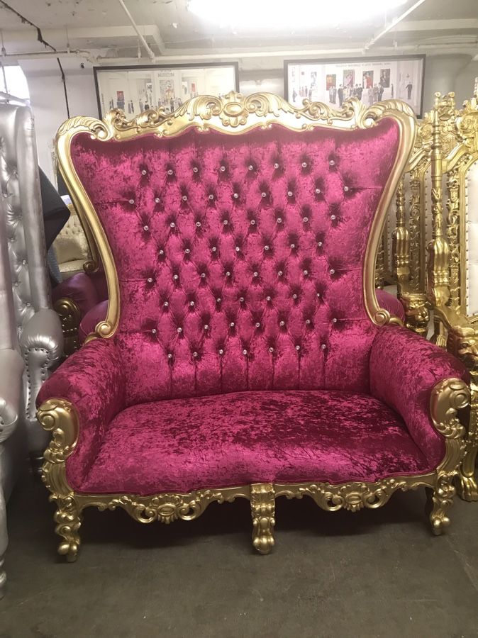 6 ft H beautiful throne loveseat.$1800. Best offer