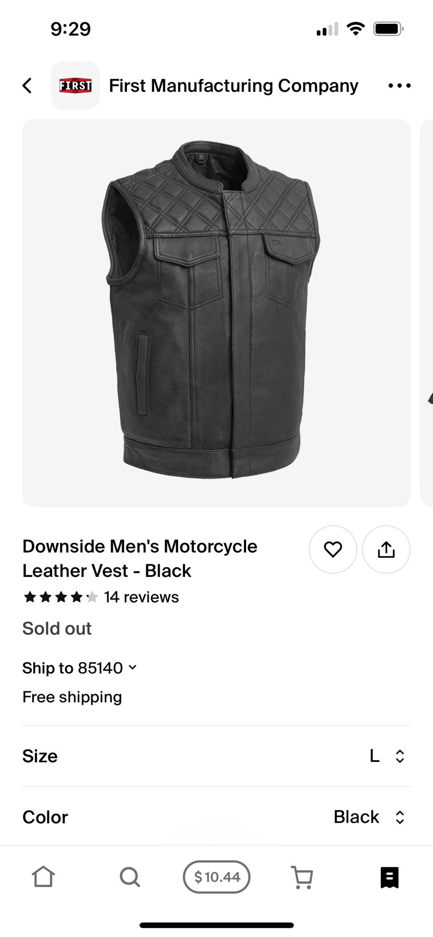 Leather Motorcycle Vest 