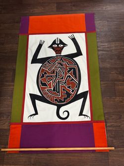 Multicolor Abstract Art Fabric Wall Tapestry Hanging, Decorative Vertical