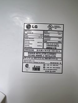 LG fridge .