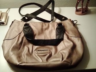 Betsey Johnson Gold/black purse