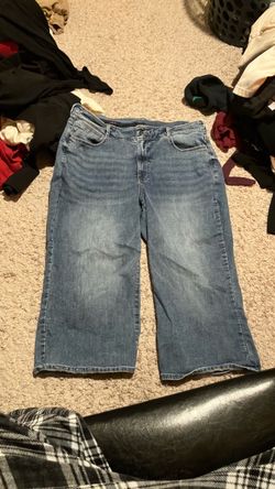 Wide-Leg Blue Jeans 18W