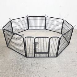 $85 (New in Box) Heavy duty 24” tall x 32” wide x 8-panel pet playpen dog crate kennel exercise cage fence play pen 