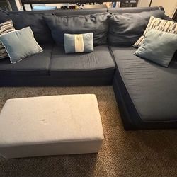 Blue sectional couch