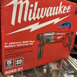 Milwaukee 1" (25mm) SDS Plus Rotary Hammer Corded $199