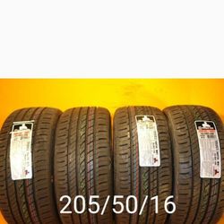 4 New Tires For Sale 205/50/16 We Service Motorcycle Tires