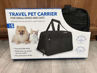 Small Pet Carrier, Black 19" x 12" x 12"